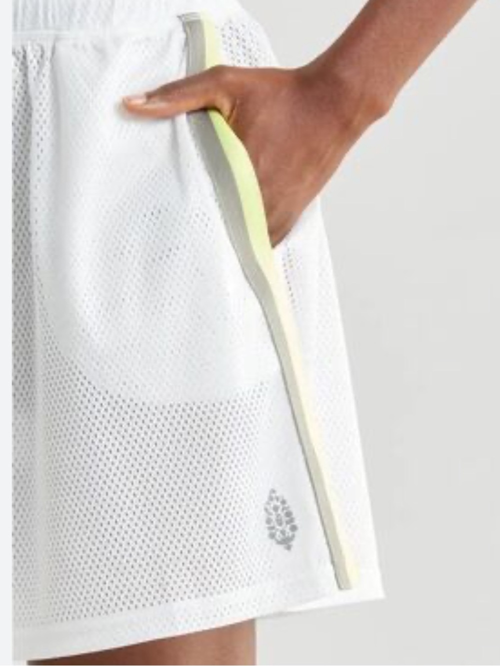 97. NEW Free People FP Movement When in Venice Mesh Shorts White